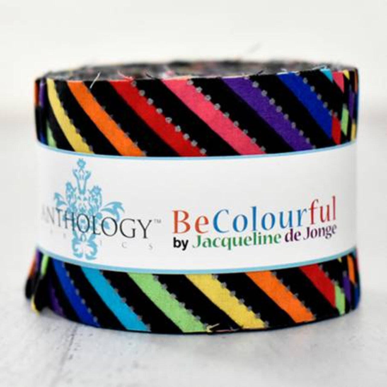 Fabric Anthology Precuts Licorice Bias BeColourful Batiks 2.5" Strip Roll BCMAGJR-6